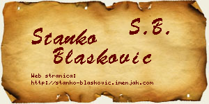 Stanko Blašković vizit kartica